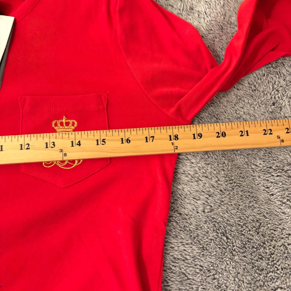 Lauren Ralph Lauren Women S Monogram Logo Pocket Long Sleeve Pajama Top 19612 - Picture 5 of 16
